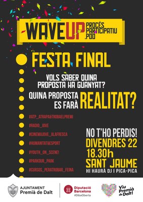 Festa final 'Wave up!', procés participatiu joves de Premià de Dalt