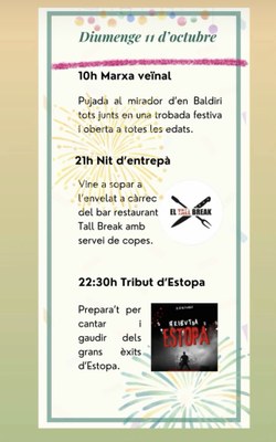 Festes del barri del Rmei: diumenge 11 d'octubre