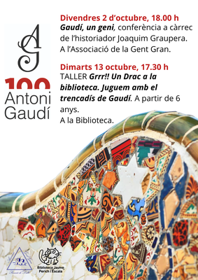 Taller "Grrr!! Un Drac a la biblioteca". Juguem amb el trencadís d'Antoni Gaudí