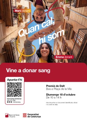 Vine a donar sang!
