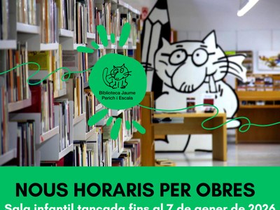 Avís important sobre els horaris i el servei de la biblioteca Jaume Perich