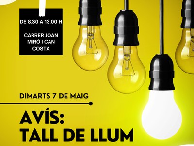 Avís: Interrupcions temporals del subministrament elèctric