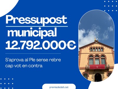 Crònica del Ple: s'aprova el Pressupost per a l’any 2024
