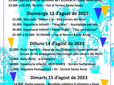 Del 12 al 15 d’agost, Festes del barri Santa Maria, Santa Anna-Tió