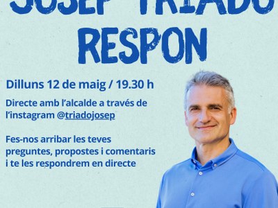 Dilluns 12 de maig, ‘Directe amb l’alcalde’ a través d’Instagram
