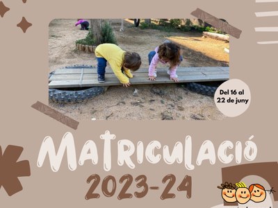 Disponible la relació d'alumnat admès al curs 2023-24 de les Escoles Bressol Municipals