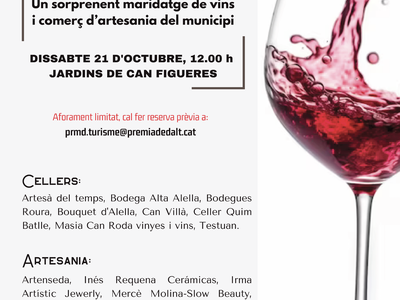 Dissabte 21 d'octubre Can Figueres acull el maridatge L'Art del Vi