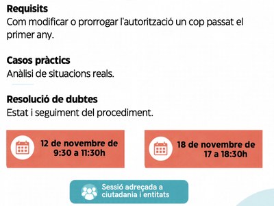 Dues sessions informatives per resoldre dubtes sobre la renovació dels permisos de residència i treball