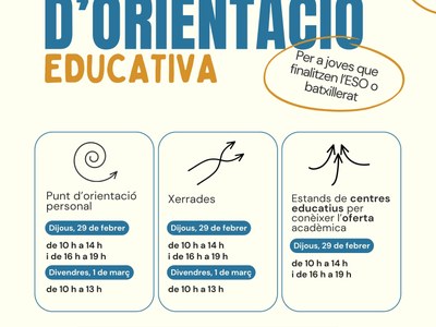 El 29 de febrer i l’1 de març té lloc la I Fira d’Orientació Acadèmica