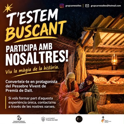 El Pessebre Vivent de Premià de Dalt busca nous protagonistes