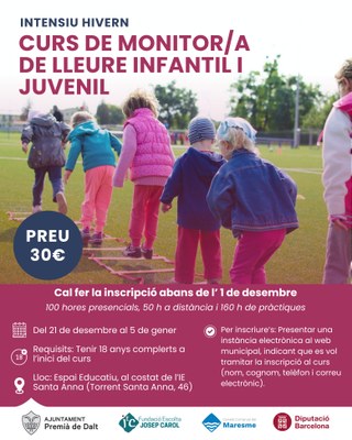 Inscripcions obertes per al Curs de monitor/a de lleure infantil i juvenil