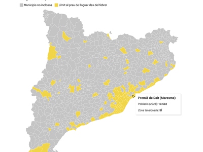 Limitació del preu del lloguer a 25 municipis del Maresme a partir de febrer