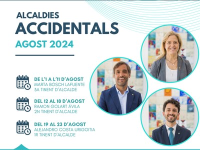 Nomenades les alcaldies accidentals durant l’estiu