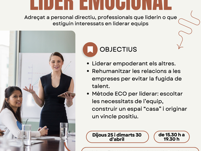 El 25 i 30 d'abril, nou curs presencial de formació "Del líder digital al líder emocional"