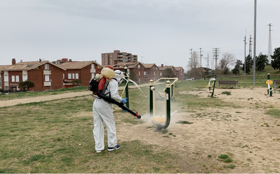 Premià de Dalt duu a terme diferents mesures de desinfecció en tot el municipi davant el COVID-19